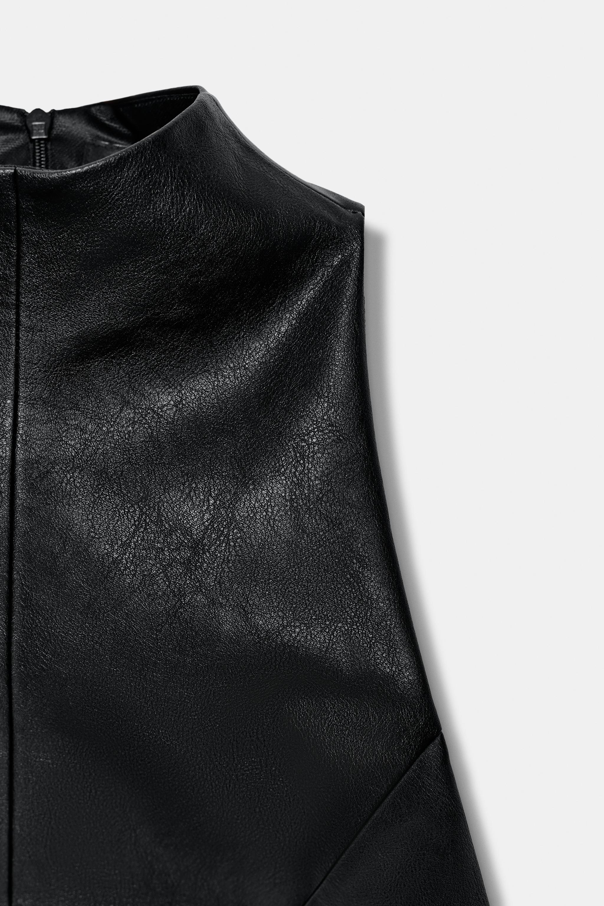 FAUX LEATHER TOP